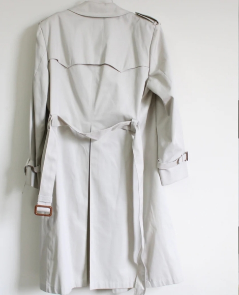 SOLD Christian Dior Vintage Mens Tan Khaki Trench Coat Ankle Length - Picture 11 of 15